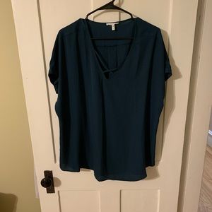 Maurices lattice neck blouse